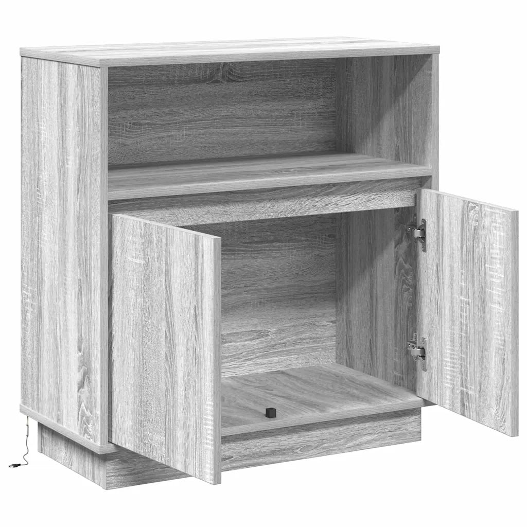 Madia LED Grigio Sonoma 71 x 34,5 x 75 cm Legno multistrato 869655