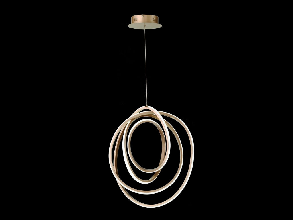 SOSPENSIONE GOLDEN LED 3000K 2190LM 50W D.50CM COLORE ORO DIMMERABILE