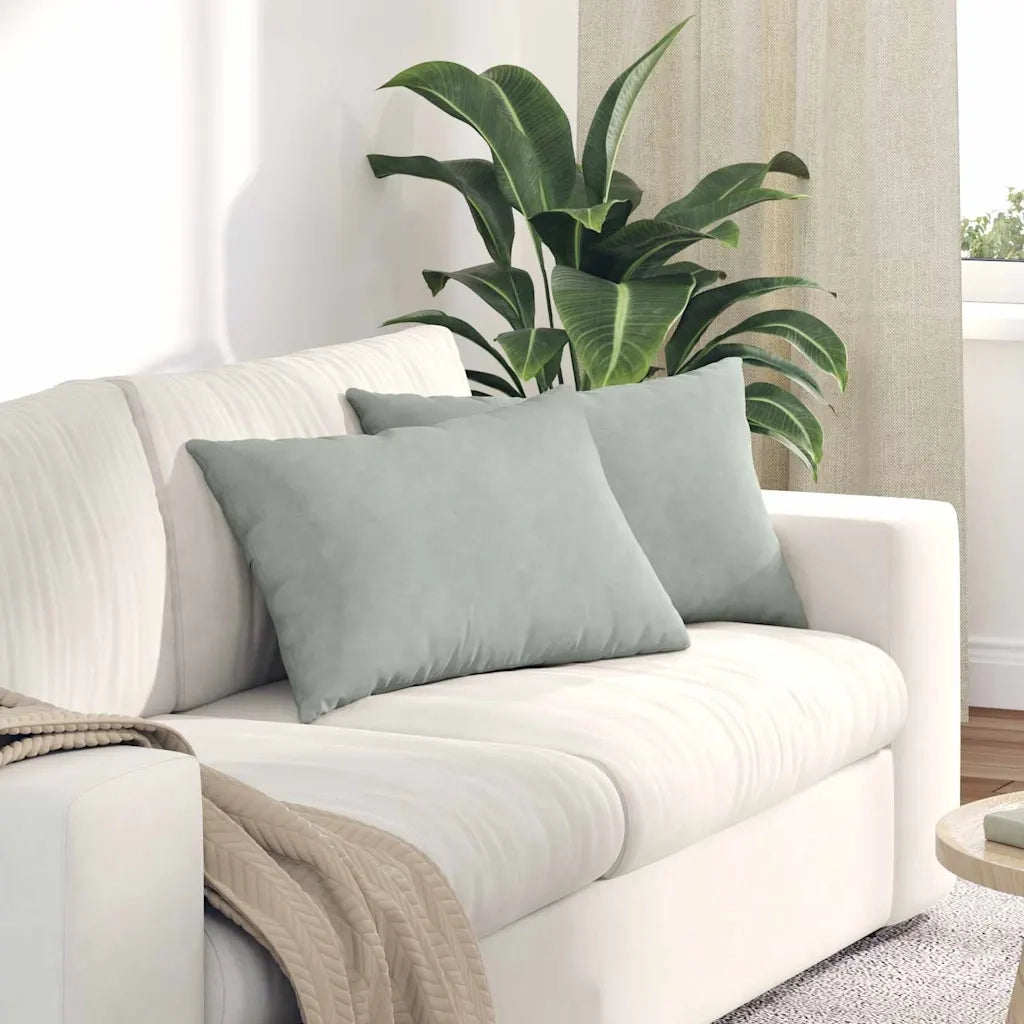 Cuscini da Divano 2 pcs Grigio chiaro 60 x 40 cm 42013670