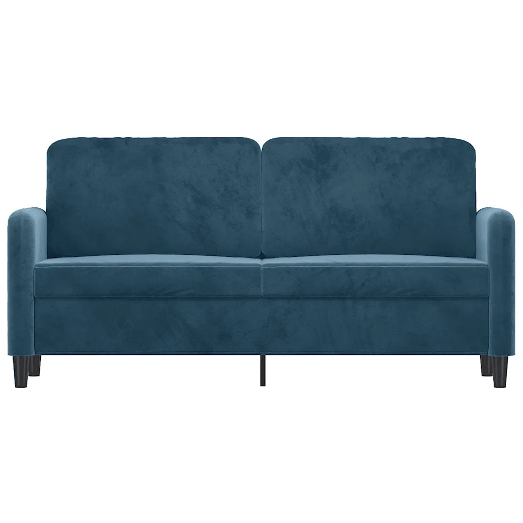 Divano | Divano da soggiorno | Sofa a 2 Posti Blu 140 cm in Velluto