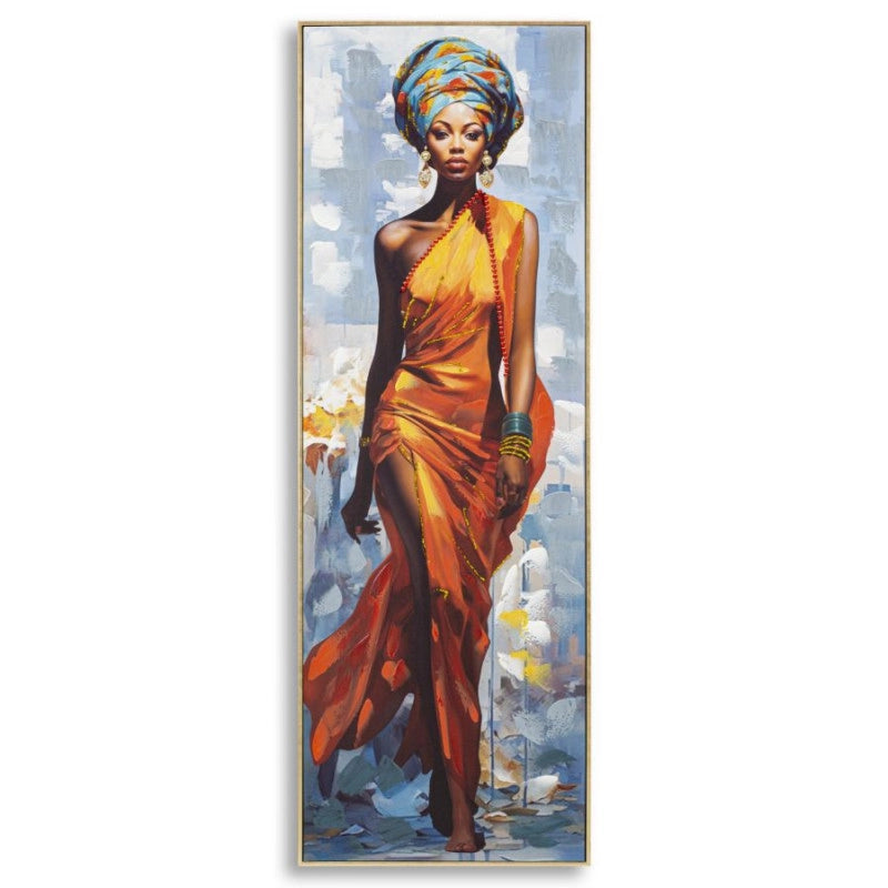 Dipinto Su Tela Con Cornice Daphne -b- cm 52x4,5x152