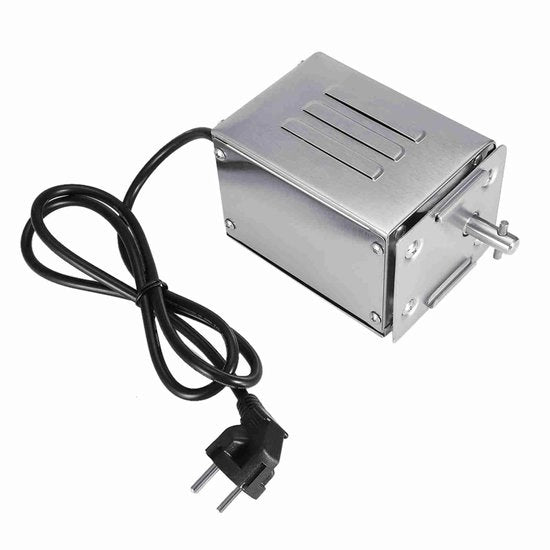 Motore per Rotisserie da Barbecue - Resistente all'Ossidazione - Acciaio Inossidabile - Alimentazione 220V - Facile da Utilizzare e Sicuro - Opzioni di Adattamento per la Presa - Adatto per Cene Familiari