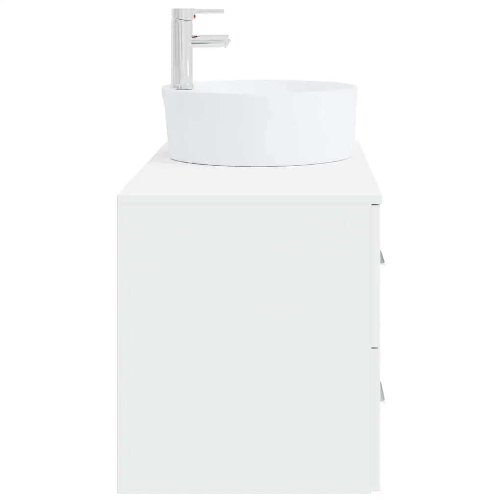 Set di mobili per il bagno 2 pz Bianco Legno ingegnerizzato 3403984