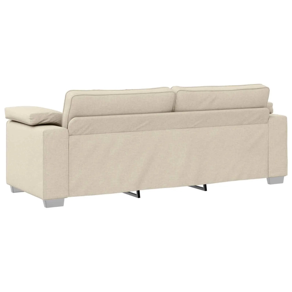 Divano 3 pcs Beige 219 x 80 x 82 cm Tessuto misto lino 3324607