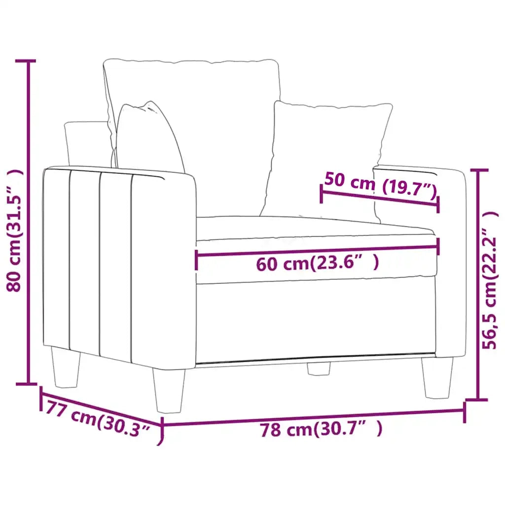 Poltrona | Sedia Relax Grigio Chiaro 60 cm in Tessuto