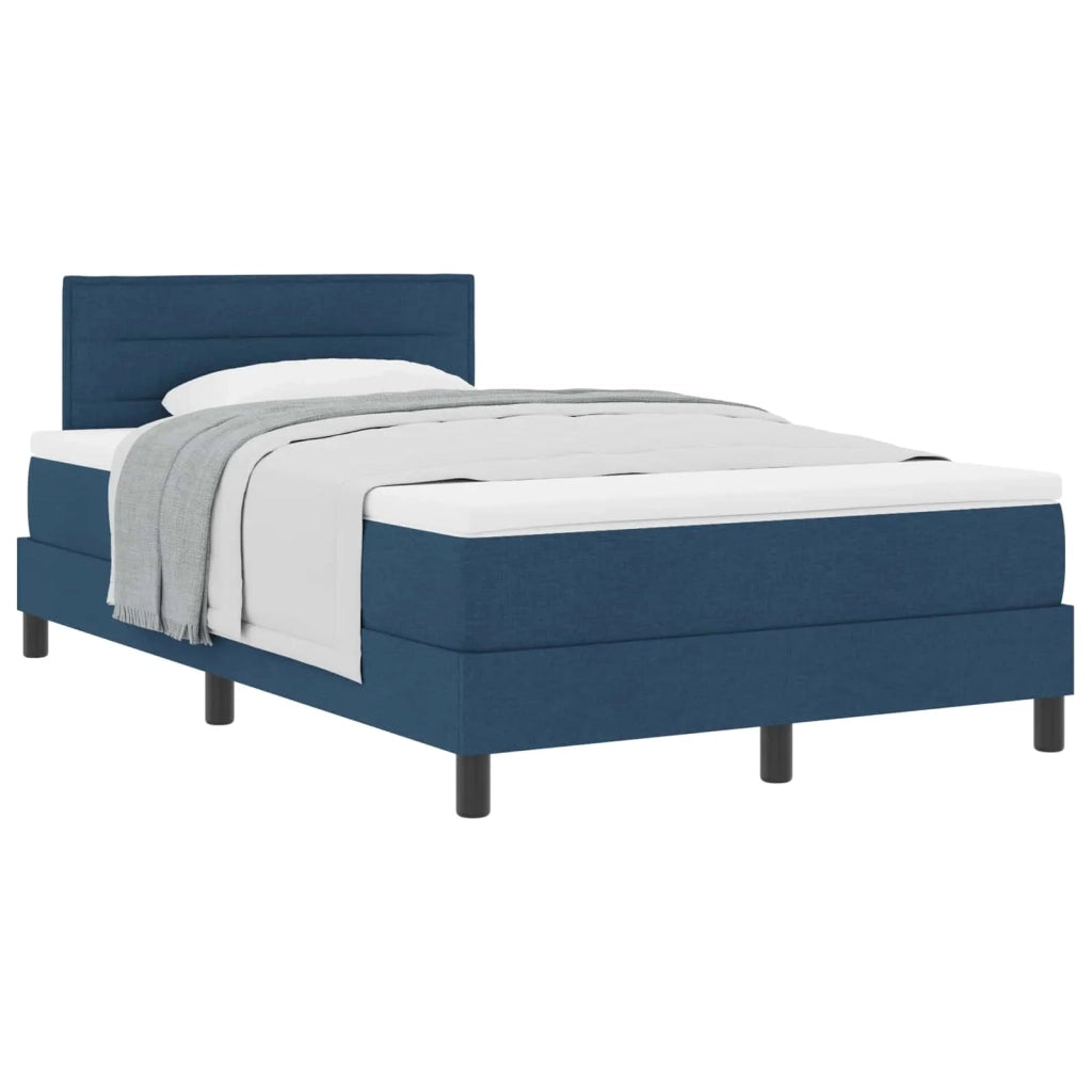 Letto a molle con testiera Blu 120 x 190 cm Tessuto 3338600
