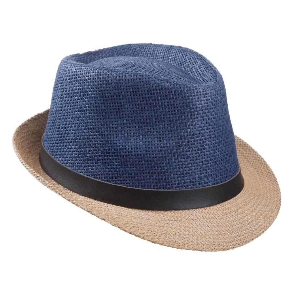 Cappello fedora bicolore con fibbia 58