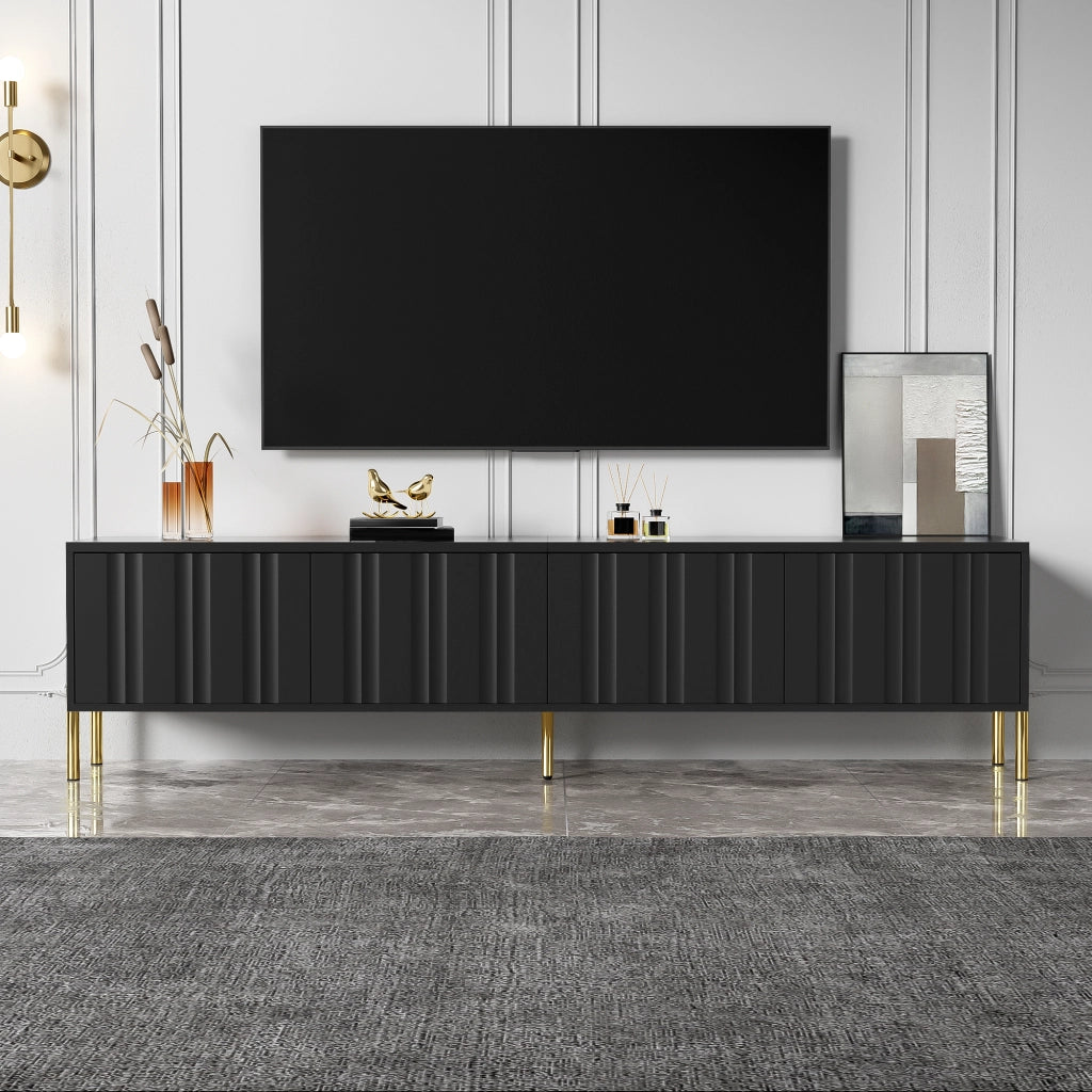 Cassettiera TV nera 190 cm