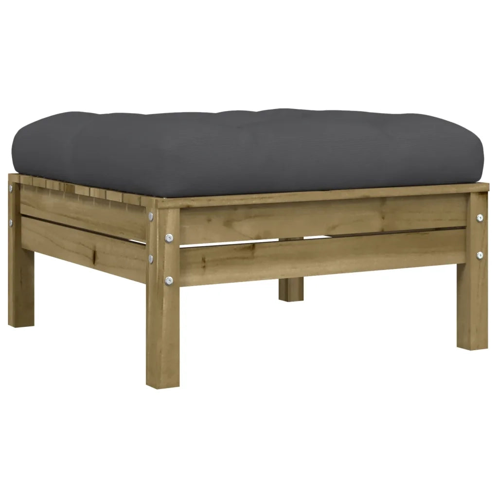 Set Divani da Giardino 5pz con Cuscini Legno Impregnato di Pino