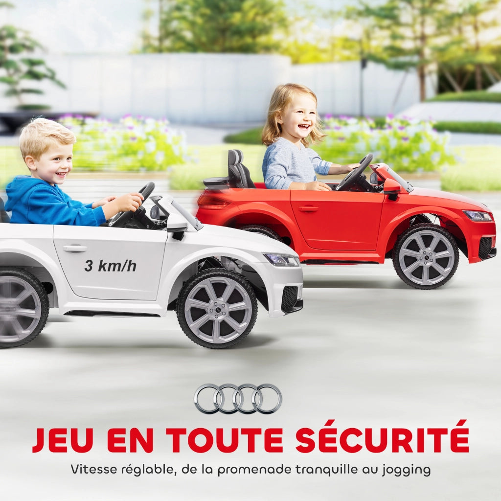 Auto elettrica per bambini Audi TT RS 12V ¨C Minimal ¨C Bianco