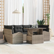 Set Divano da Giardino 7 pcs Grigio Rattan in Polipropilene 3357312