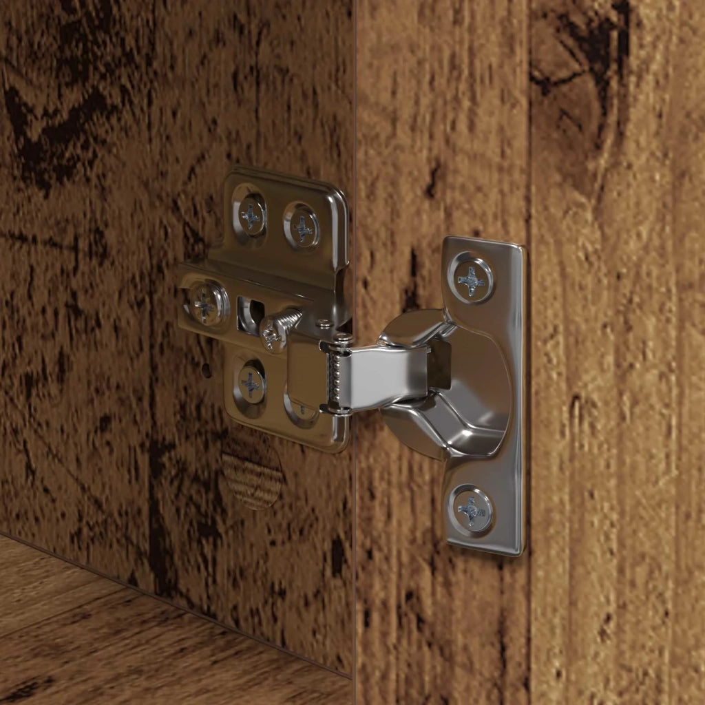 Comodino | Armadio da Notte | Mobiletto da notte con cassetto Legno antico Legno multistrato