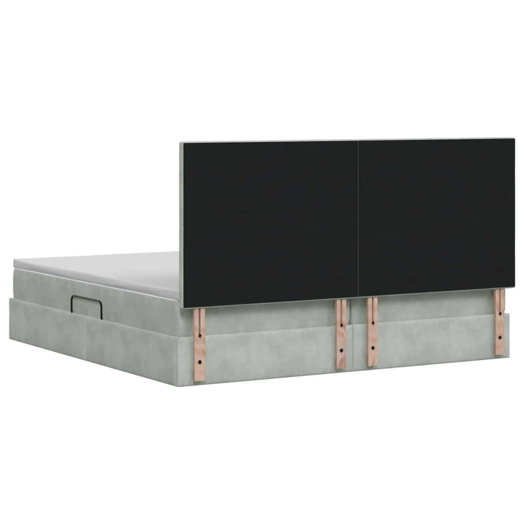 Letto con contenitore LED e materasso Grigio Chiaro 3460092