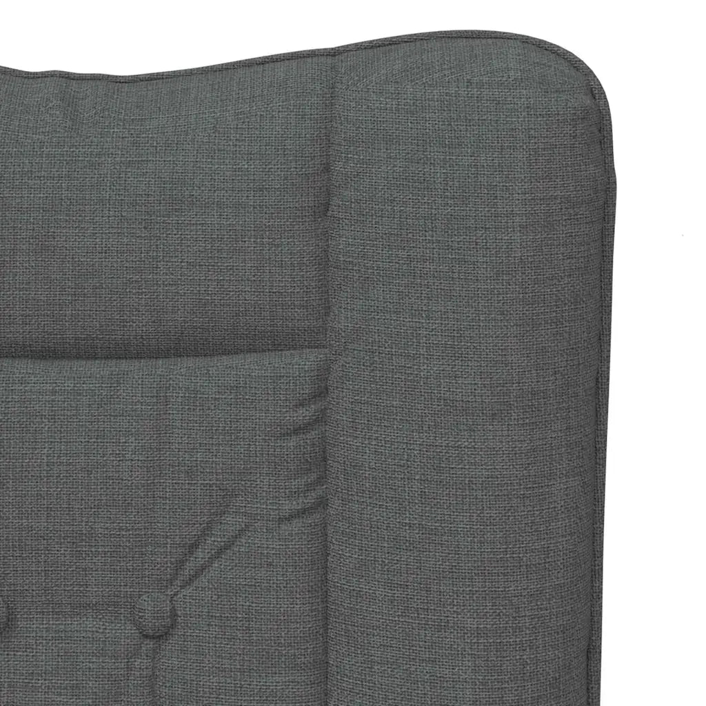 Poltrona | Sedia Relax Grigio scuro 63 x 67 x 94 cm Tessuto e compensato