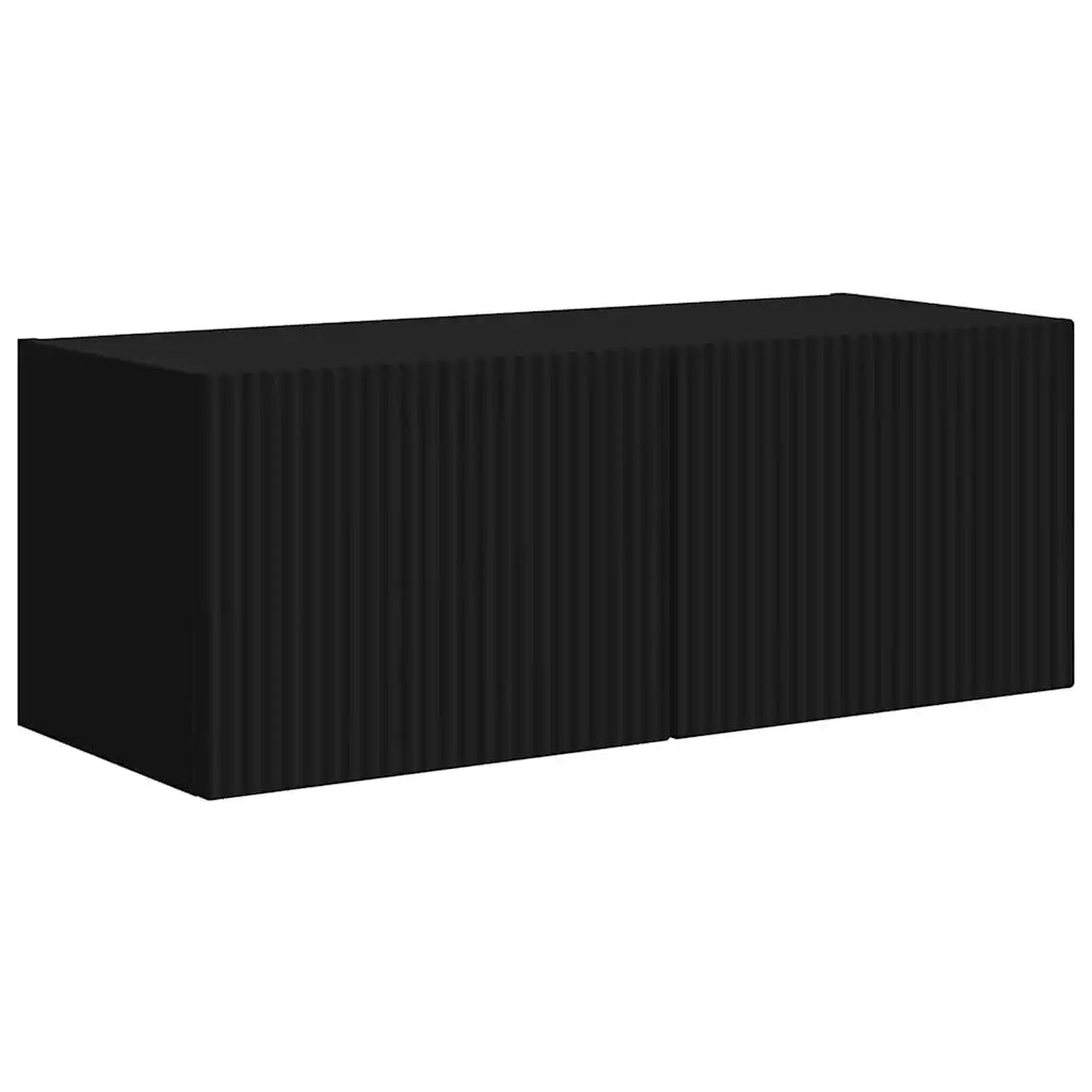 Mobile TV da parete 2 pcs Nero 78,5 x 31 x 29,5 cm 892212