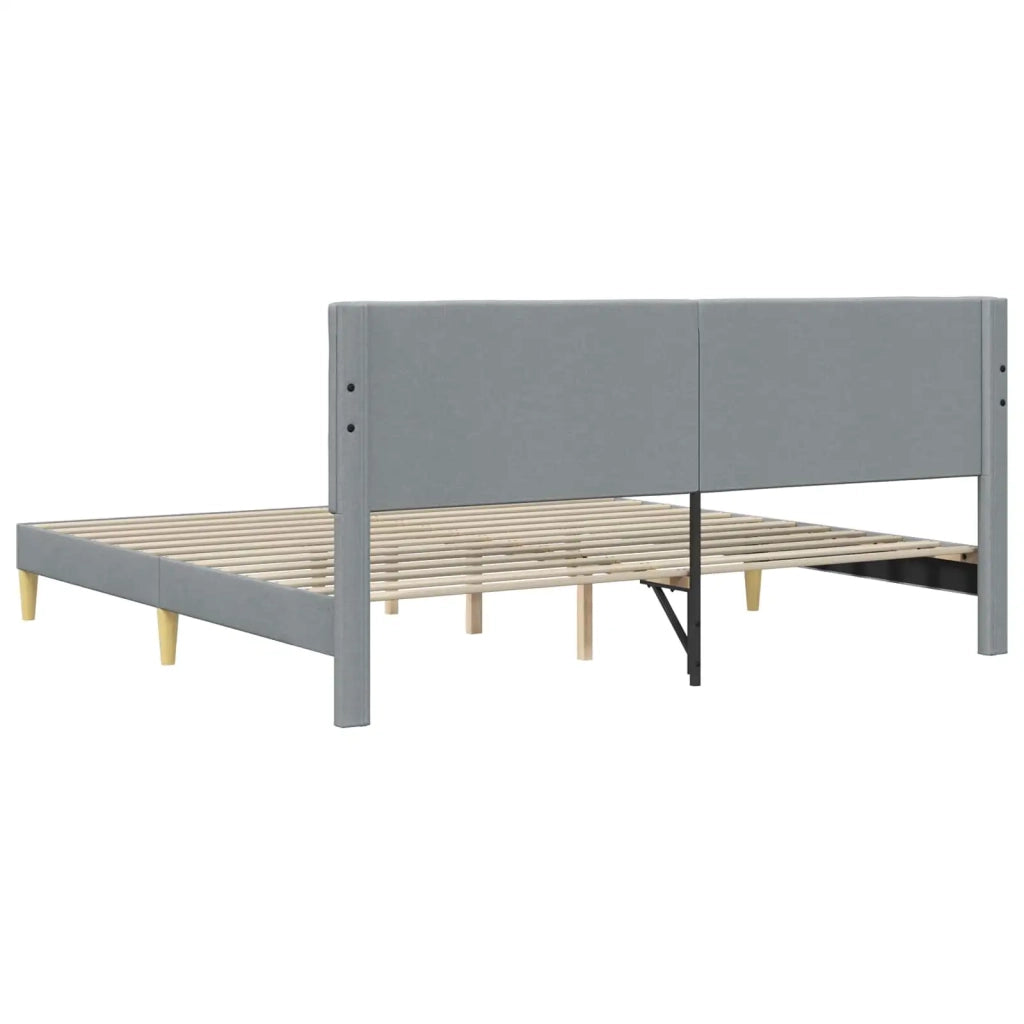 Struttura del letto-Giroletto Grigio Chiaro 180 x 200 cm Tessuto 796884