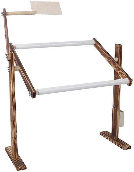 Supporto per telaio da cucire - Standard da cucire in legno - Regolabile - Rotazione di 360 gradi - Installazione facile - Utilizzo flessibile