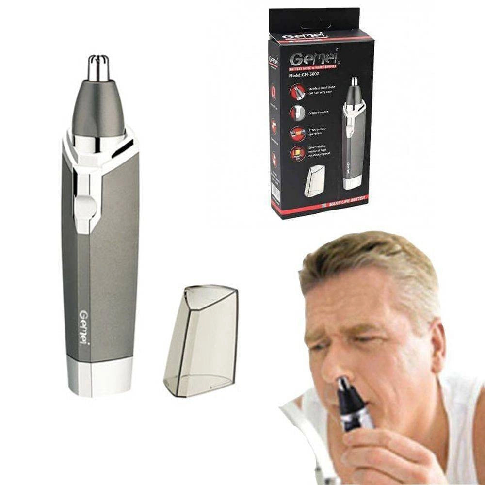 Trade Shop - Rifinitore Regolabarba A Batteria Trimmer Per Naso Orecchie Capelli Gm-3002 -