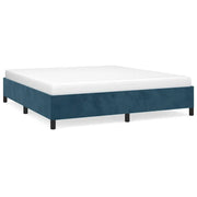 Letto matrimoniale | Letto per adulti | Giroletto senza Materasso Blu Scuro 160x200 cm in Velluto