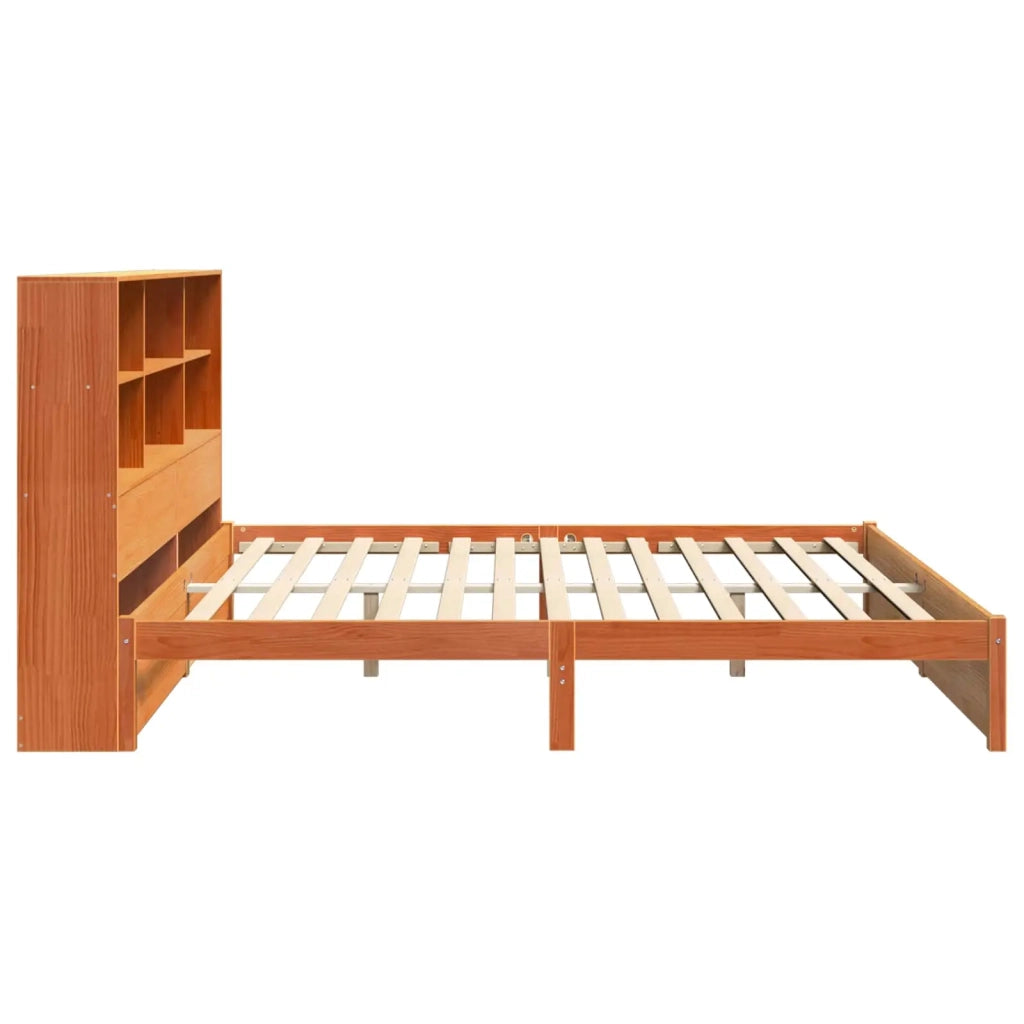 Struttura del letto con testiera contenitore Marrone Cera 3422705