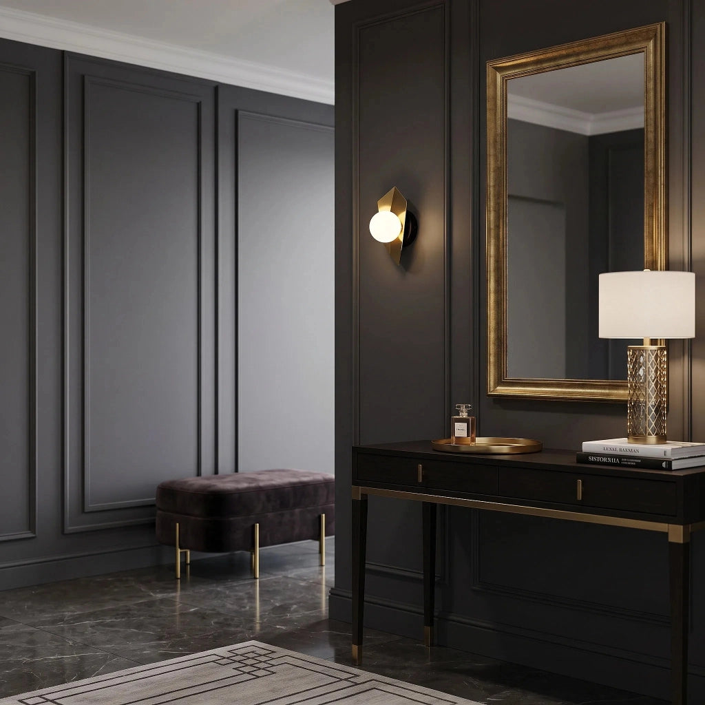 Lampada Da Parete App1411-w Black Gold