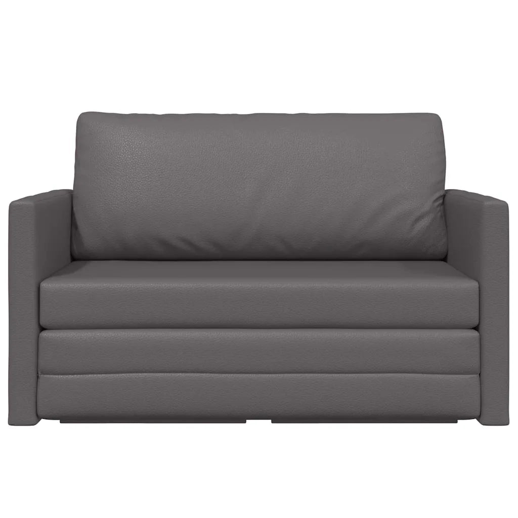 Divano letto-Sofa Letto-Daybed Grigio 124 x 71 x 78 cm Pelle Artificiale