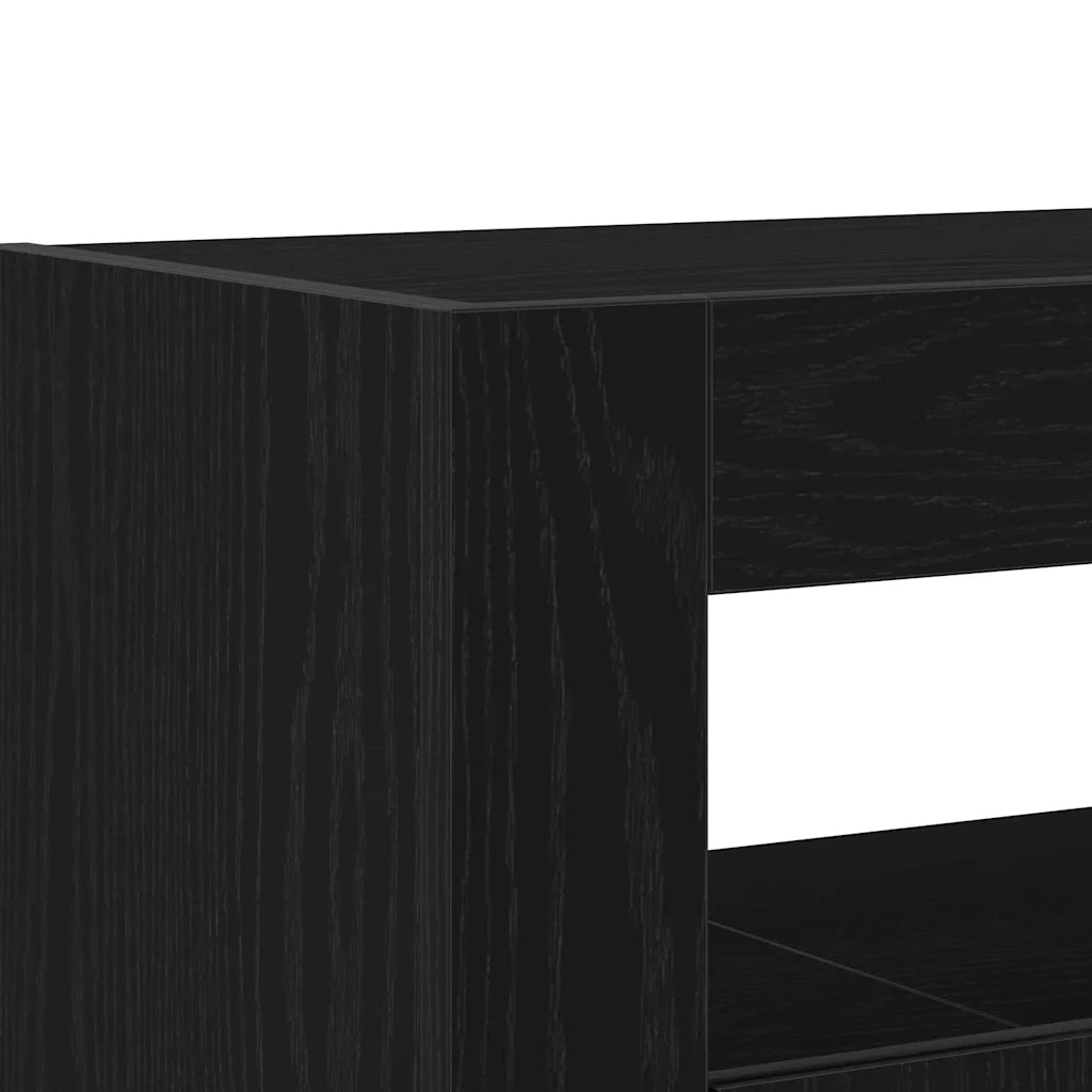 Credenza Rovere Nero 116 x 30 x 75 cm Legno multistrato 3333885