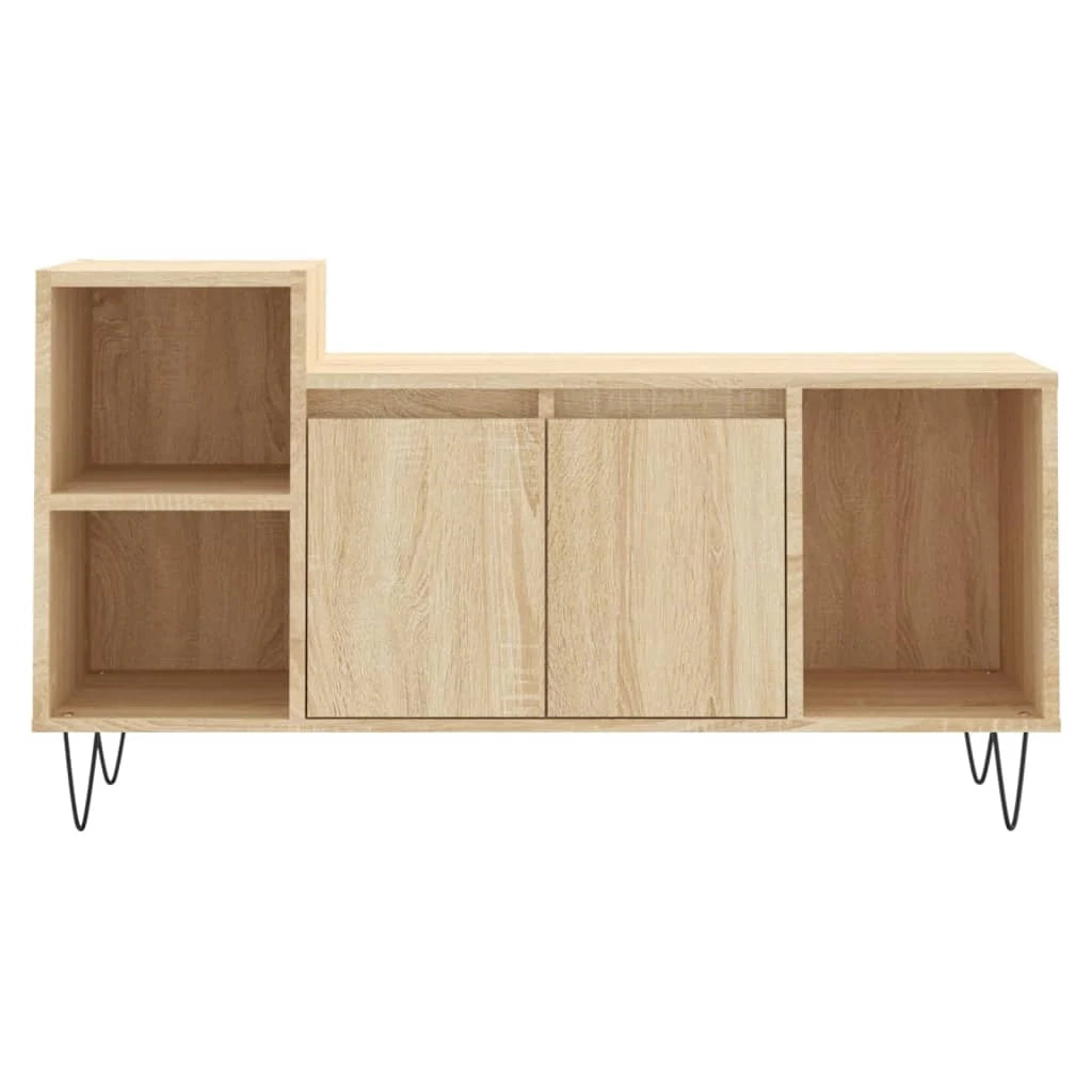 Mobile TV multimediale mensola TV credenza TV sala da pranzo soggiorno camera da letto rovere Sonoma 100 x 35 x 55 cm legno ingegnerizzato marrone 02_0027426