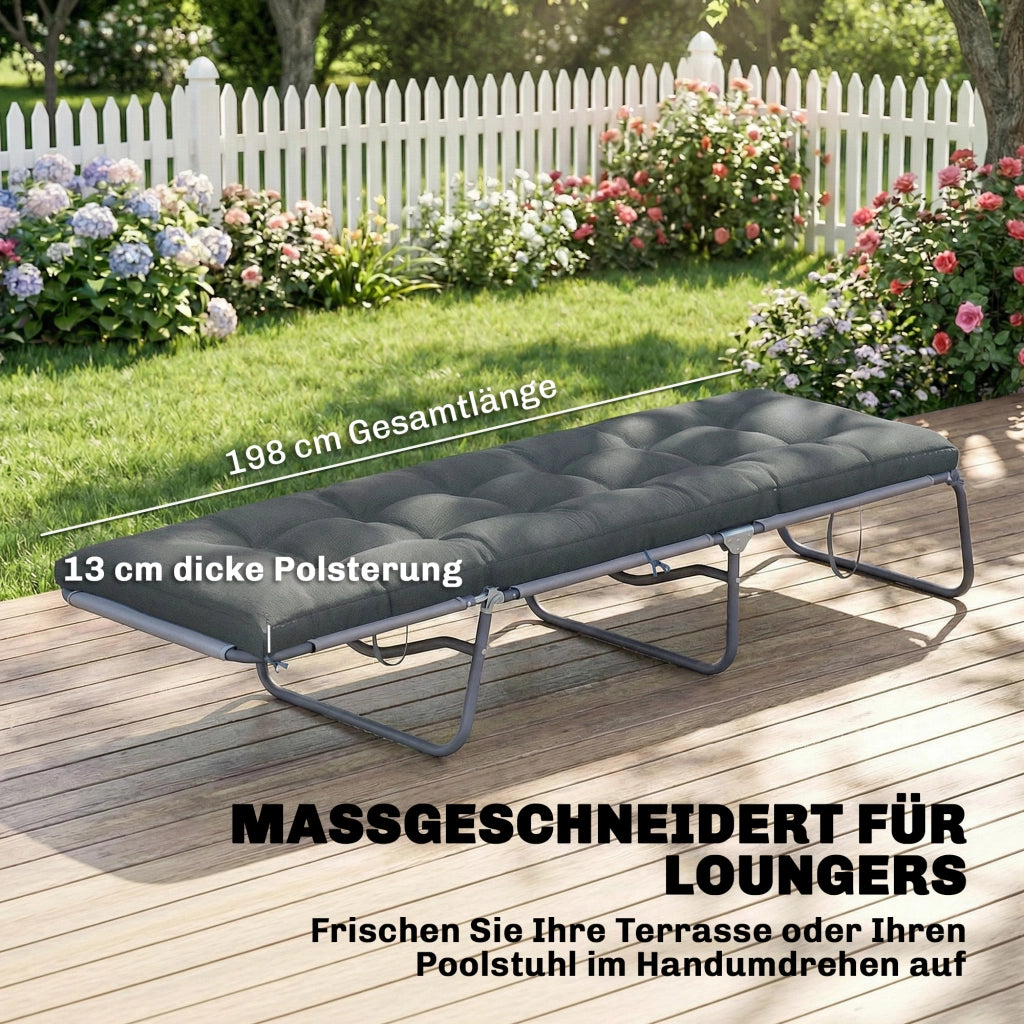 Cuscino per Pallet Amovibile ¨C Minimal ¨C Grigio Scuro 198x65x13cm