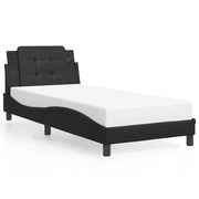 Letto singolo | Letto per adulti | Giroletto senza Materasso Zadar Nero 100x200 cm in Similpelle