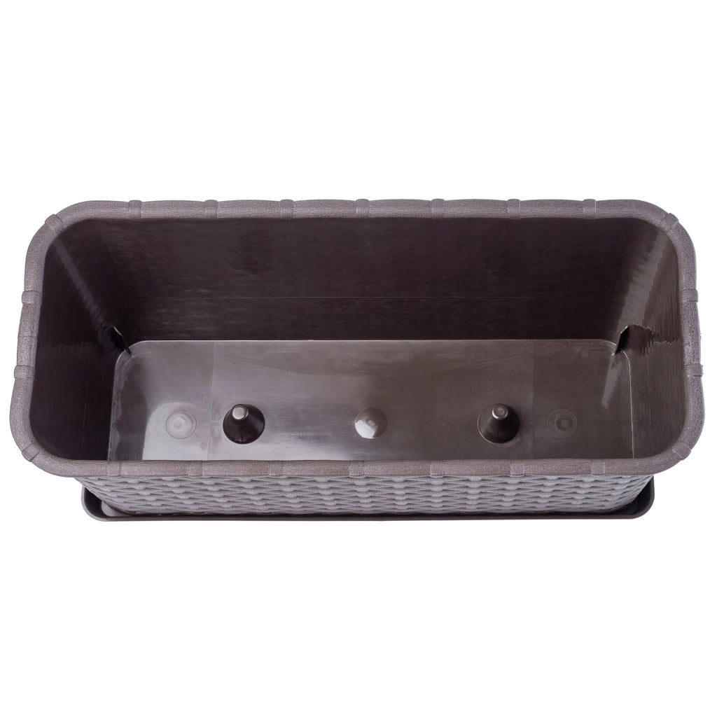 Fioriera da balcone KADAX con supporto, 40 cm, marrone.