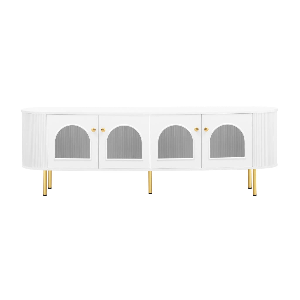 TV-Schrank Bianco+Oro in MDF Lunghezza 170 cm