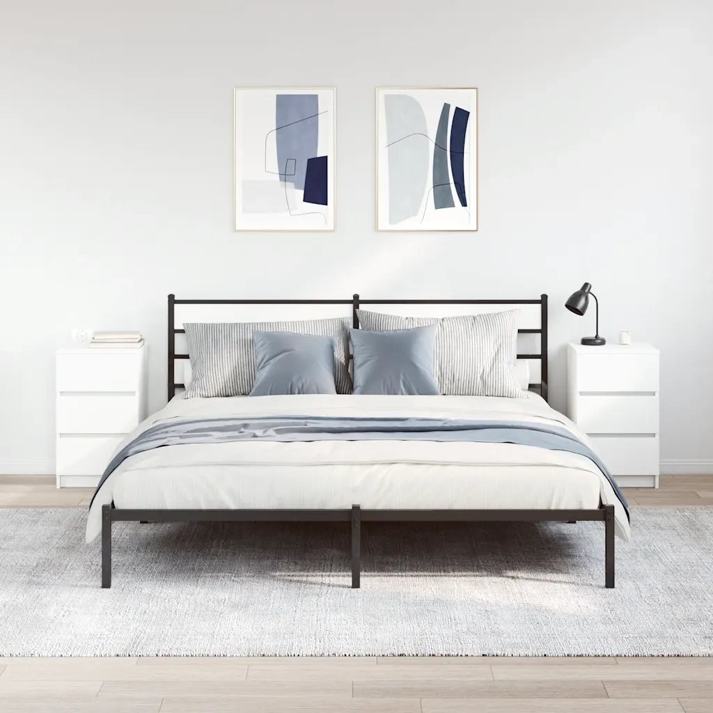Set di 2 Comodini | Armadio da Notte | Mobiletto da notte con 3 Cassetti Bianco 39x35x65 cm