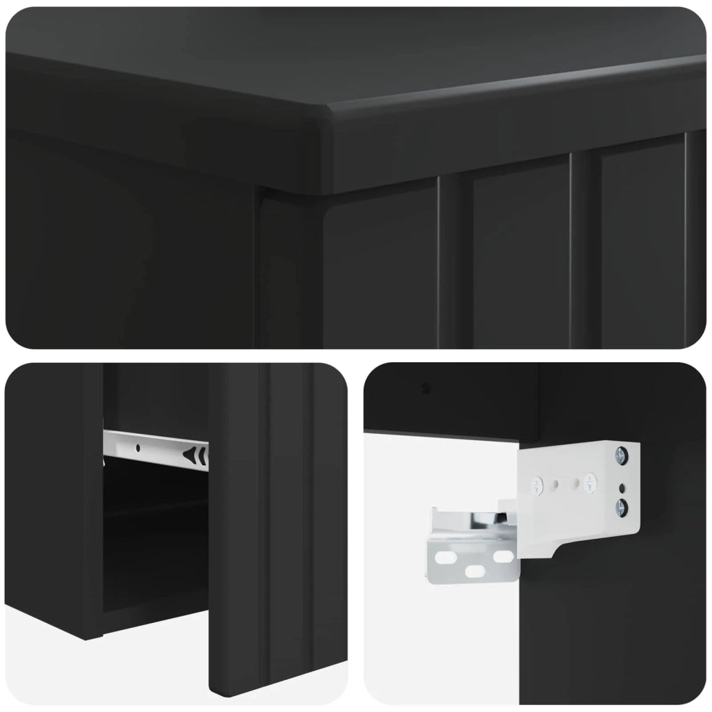 Mobile lavabo da parete Nero 49 x 44,5 x 65,5 cm 890623