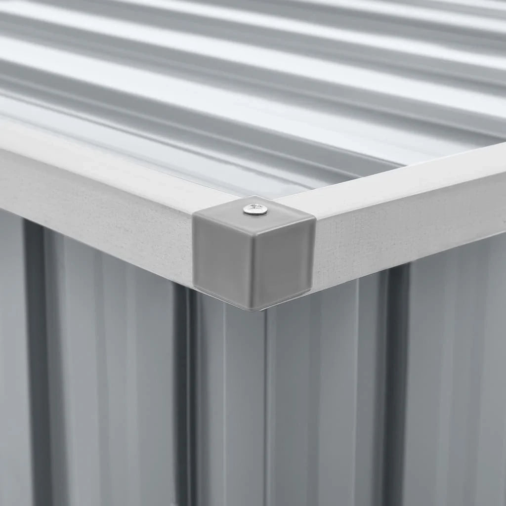 Baule portaoggetti da giardino 129 x 67 x 65 cm grigio 02_0013082