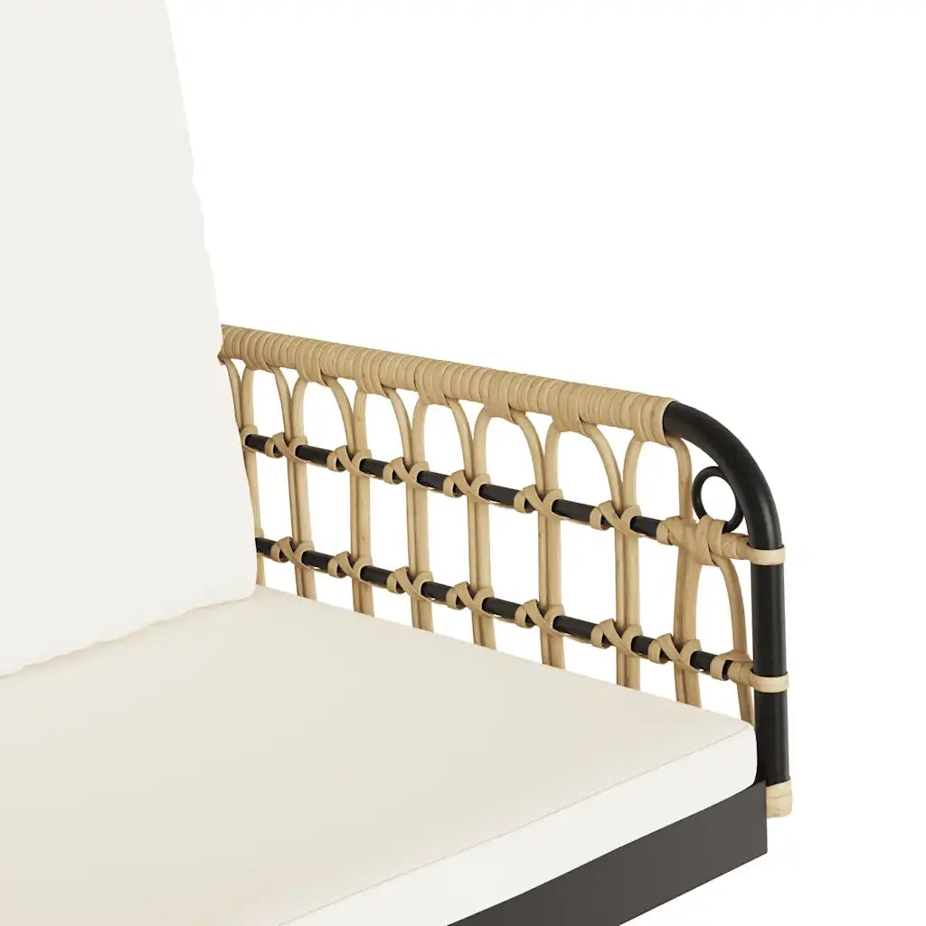 Sedia a Dondolo con Cuscini 63x58x39 cm Polyrattan e Acciaio 4009297