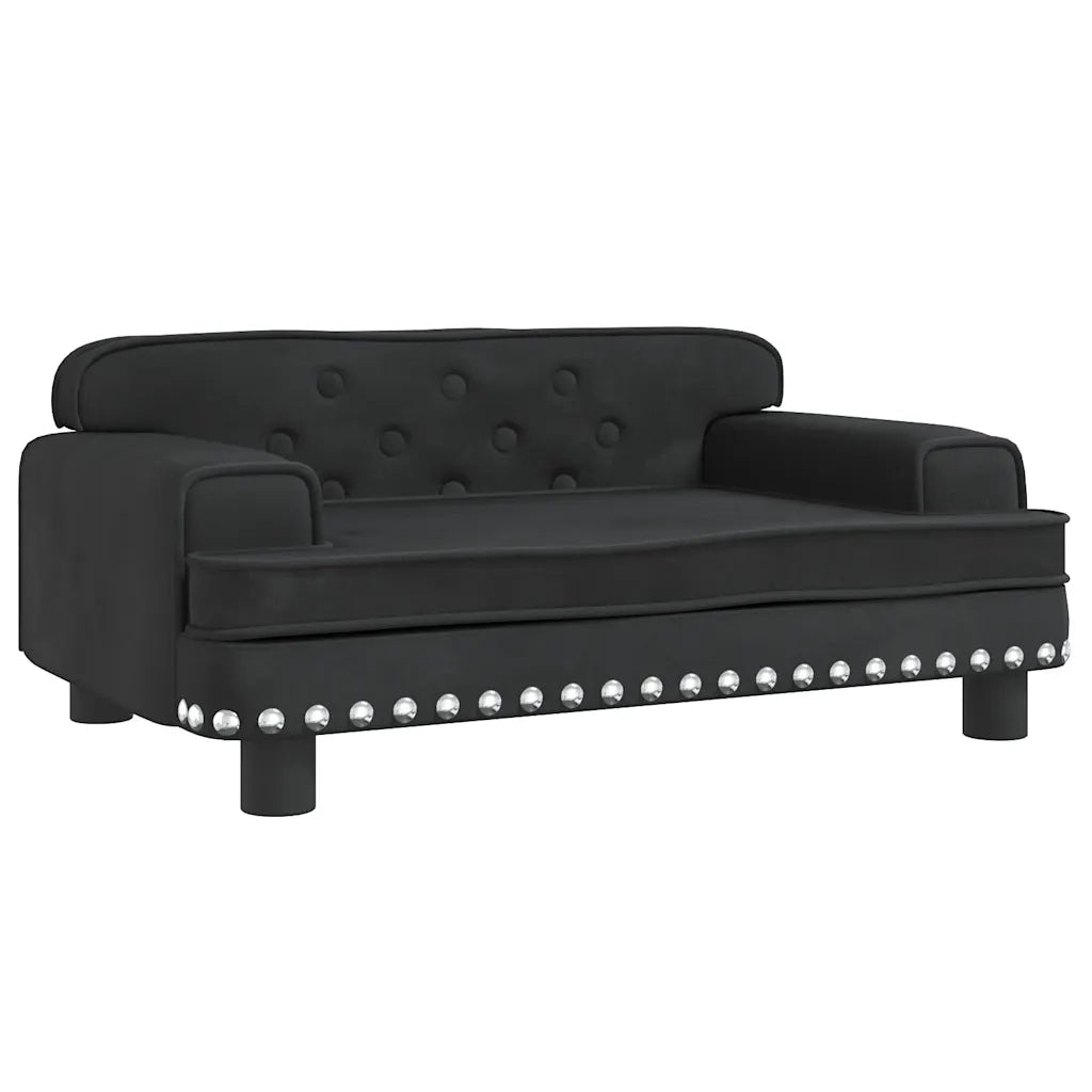 Divano per Bambini-Sofa-Divanetto Nero 70x45x30 cm in Velluto