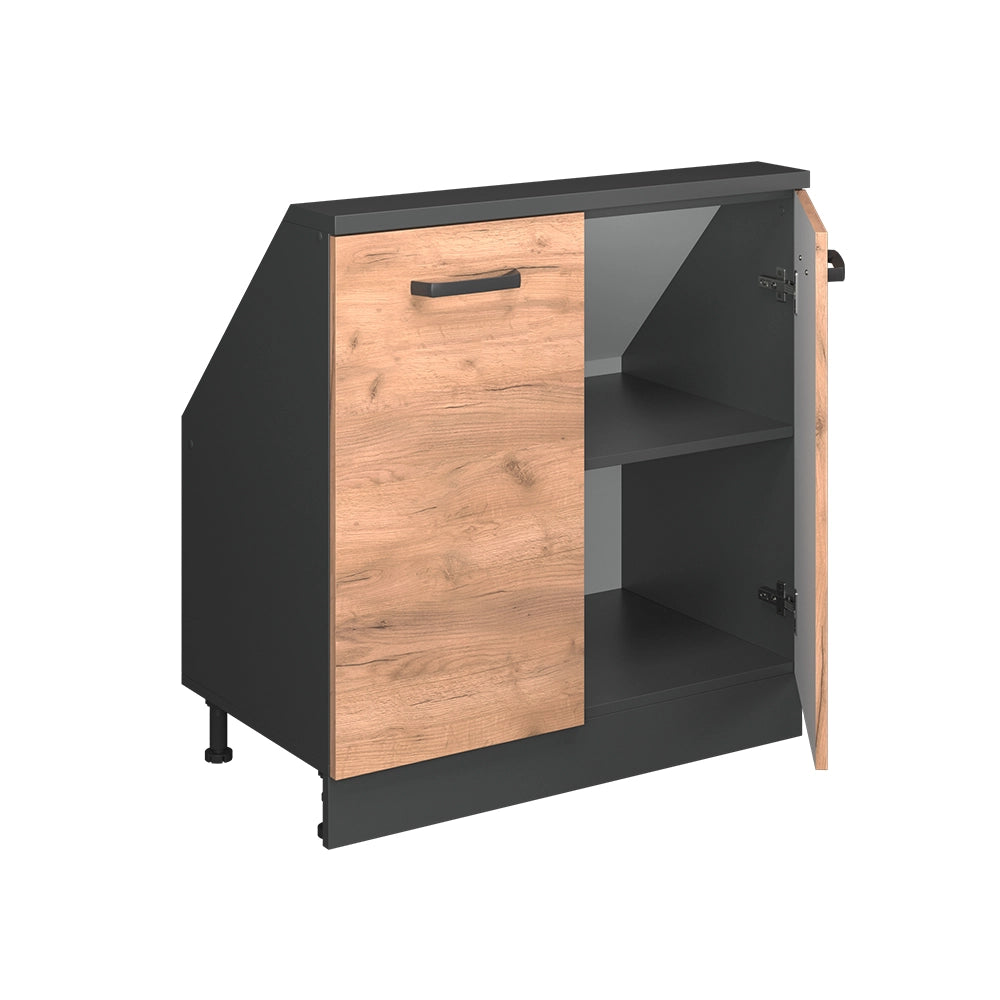 Mobile sottotetto Rion Rovere dorato/Antracite con 2 porte Vicco