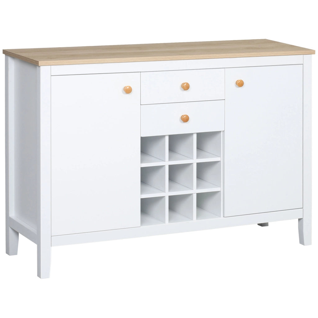 Cassettiera da cucina con porta bottiglie ¨C Minimal ¨C 110x35x75 cm bianco