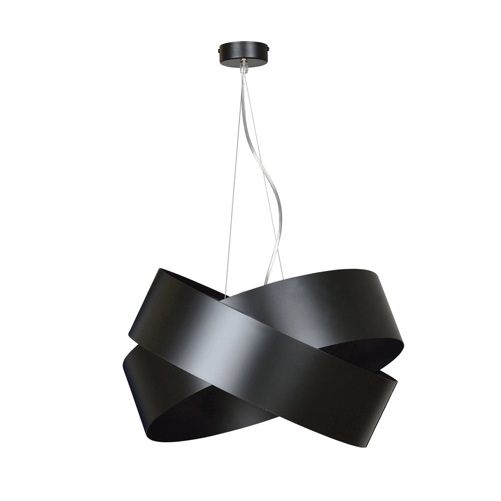 Lampada a sospensione Emibig Vieno nera metallo Ø50 2xE27