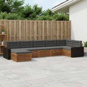 Set di divani da esterno con cuscino 7 pcs Naturale e Antracite 3383635