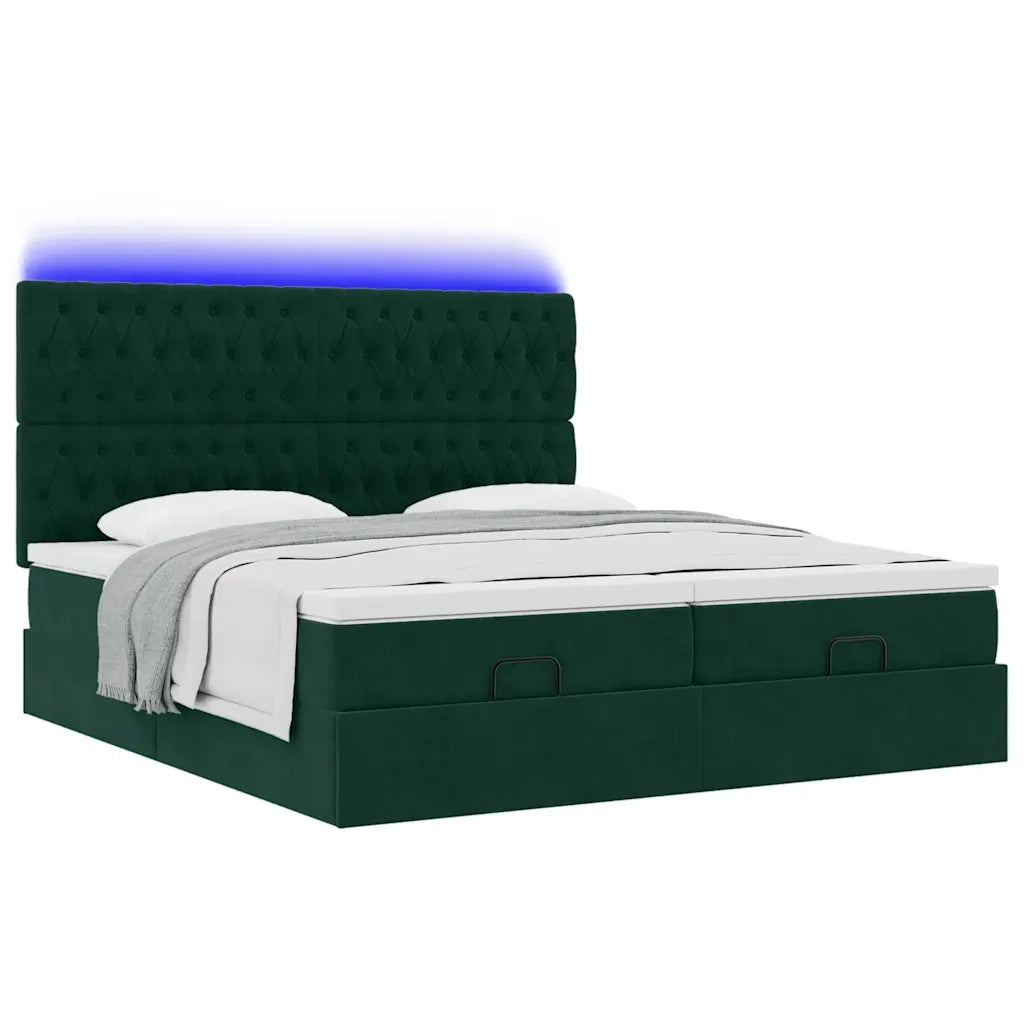 Struttura Letto Pouf con Materassi 180x200 cm Velluto 3314642