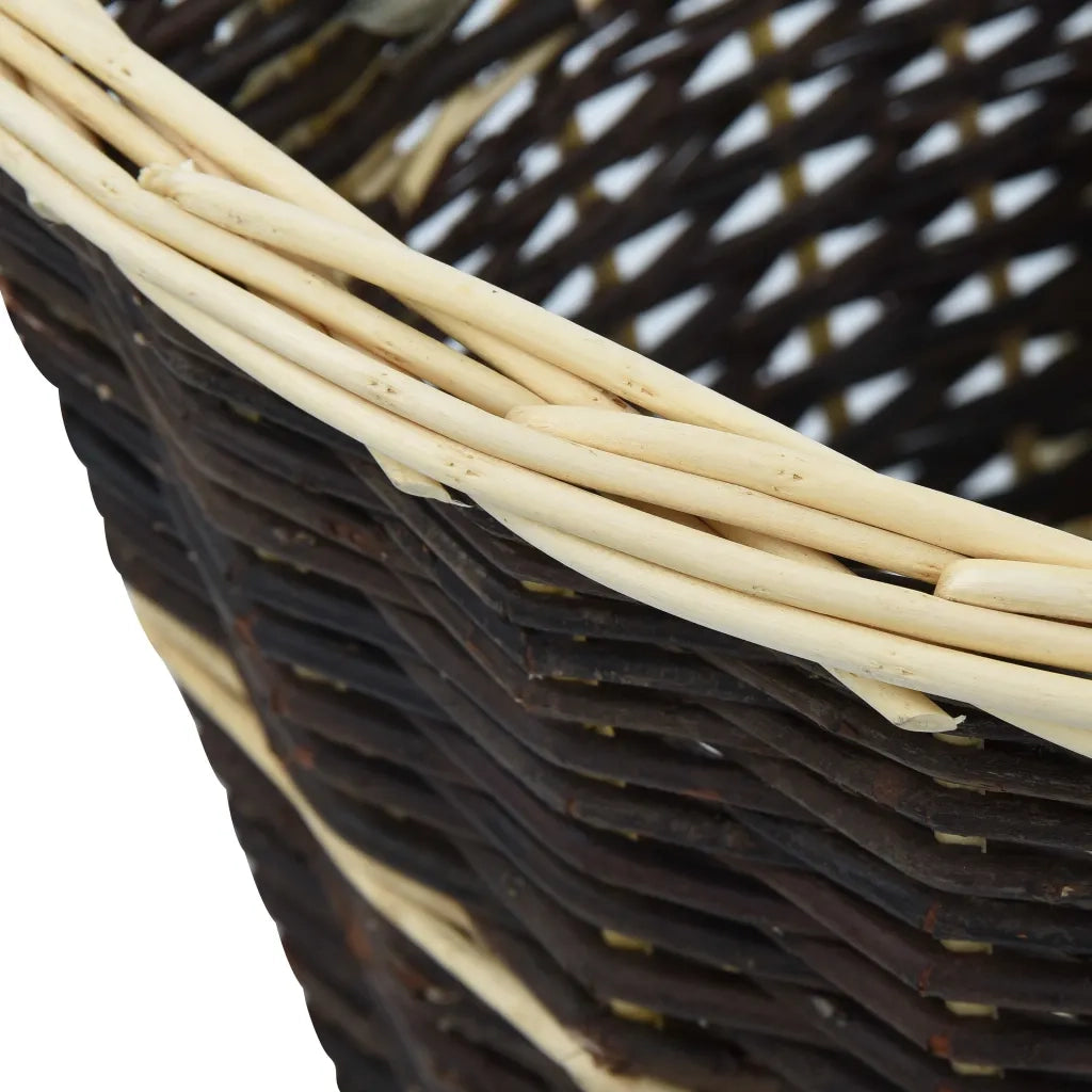 Cesta per Legna con Spallacci 57x51x69cm Salice Naturale cod mxl 13051