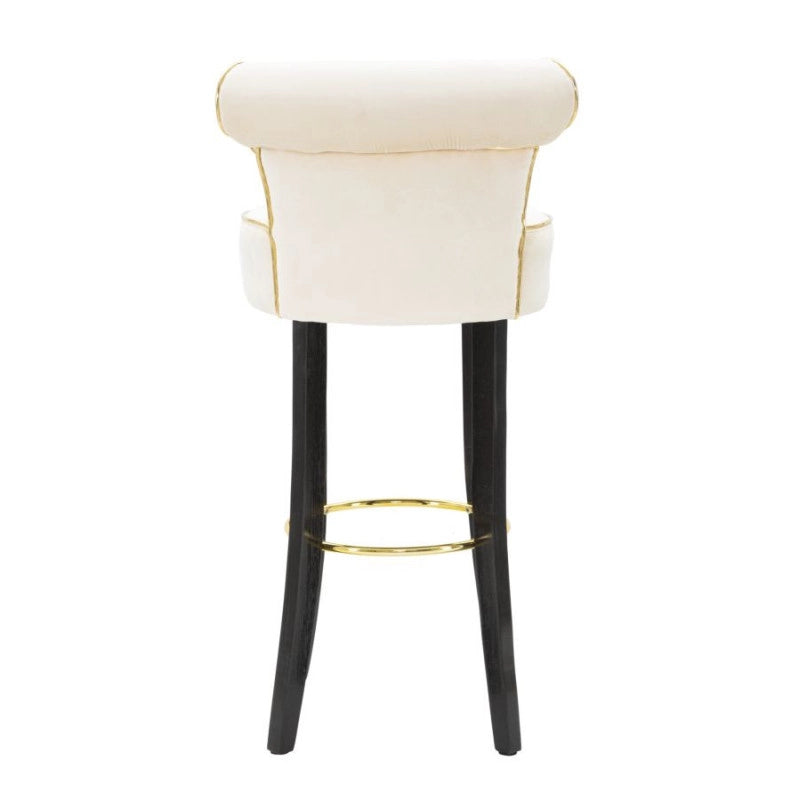 Sgabello Bar Luxy Crema cm 46x48x96
