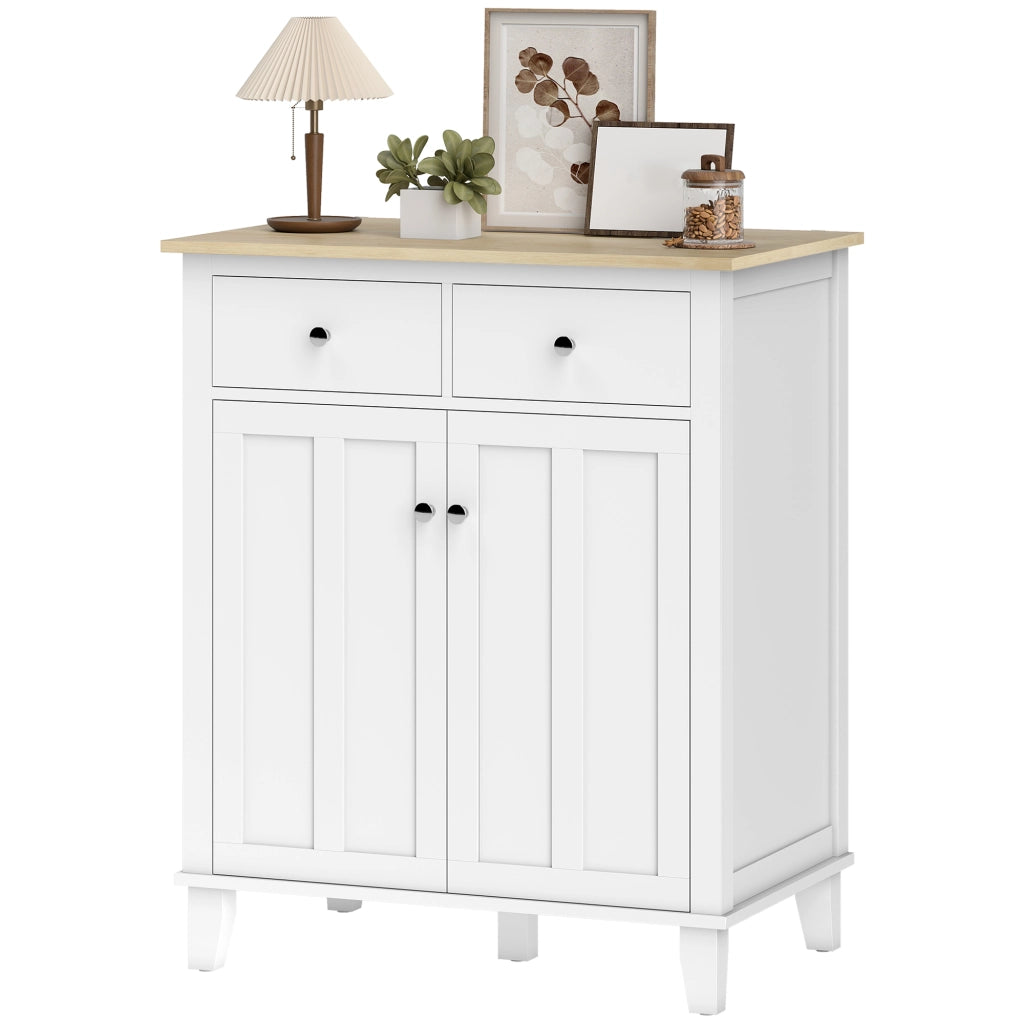 Mobile da cucina con 2 porte e 2 cassetti ¨C Minimal ¨C 76x48x91 cm bianco