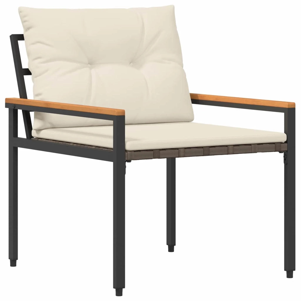 Set Mobili da Esterno 3 pcs Bianco Crema polyrattan 42025361