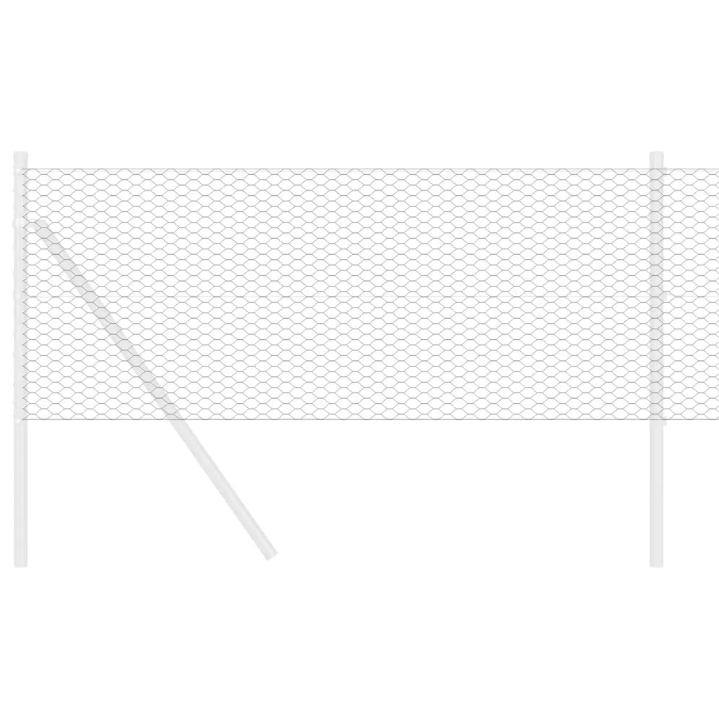 Recinzione Esagonale Grigio 0,8 x 10 m PVC 42005489