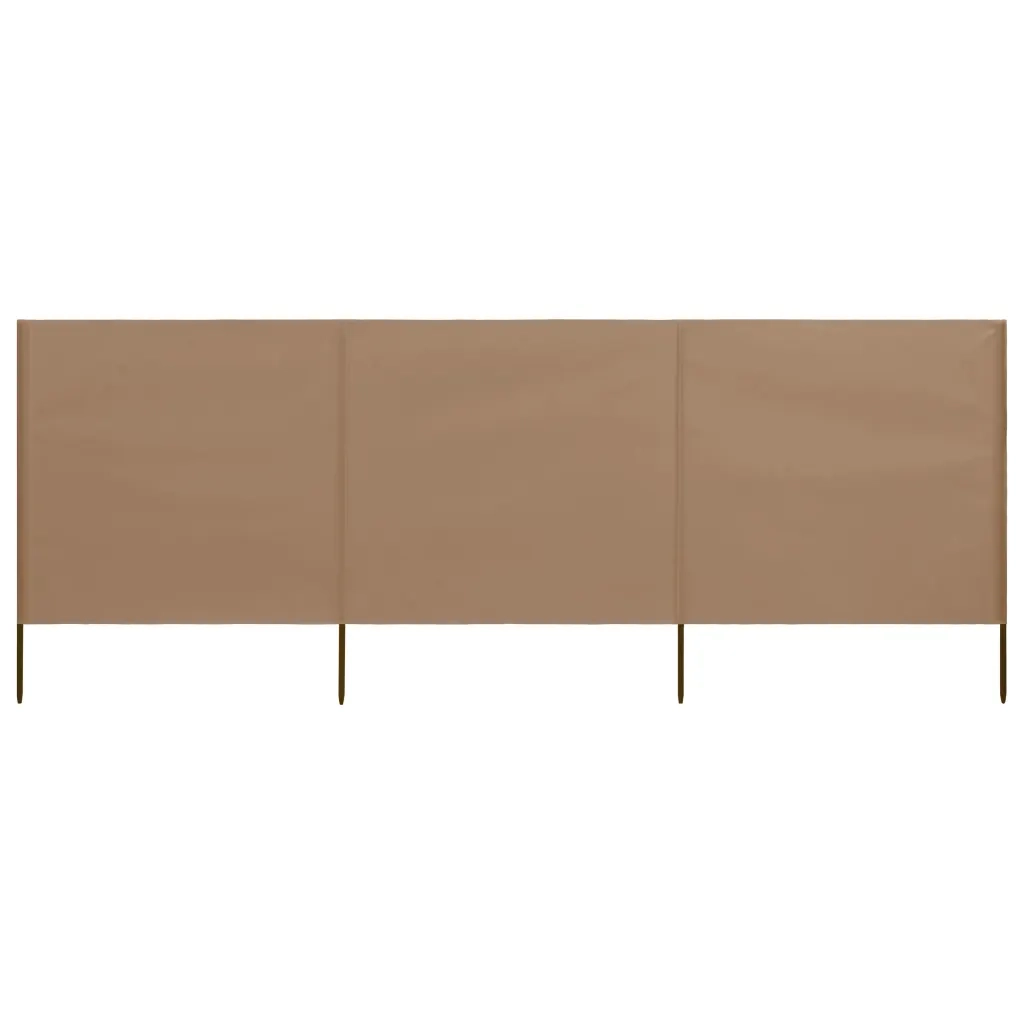 Paravento a 3 Pannelli in Tessuto 400x120cm Grigio Talpa cod mxl 7492