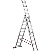SCALA PARALLELA 3 RAMPE ORANGE 3 MARCHETTI - ALLUMINIO EN 131 H.CM 295/660 PIOLI 3X11