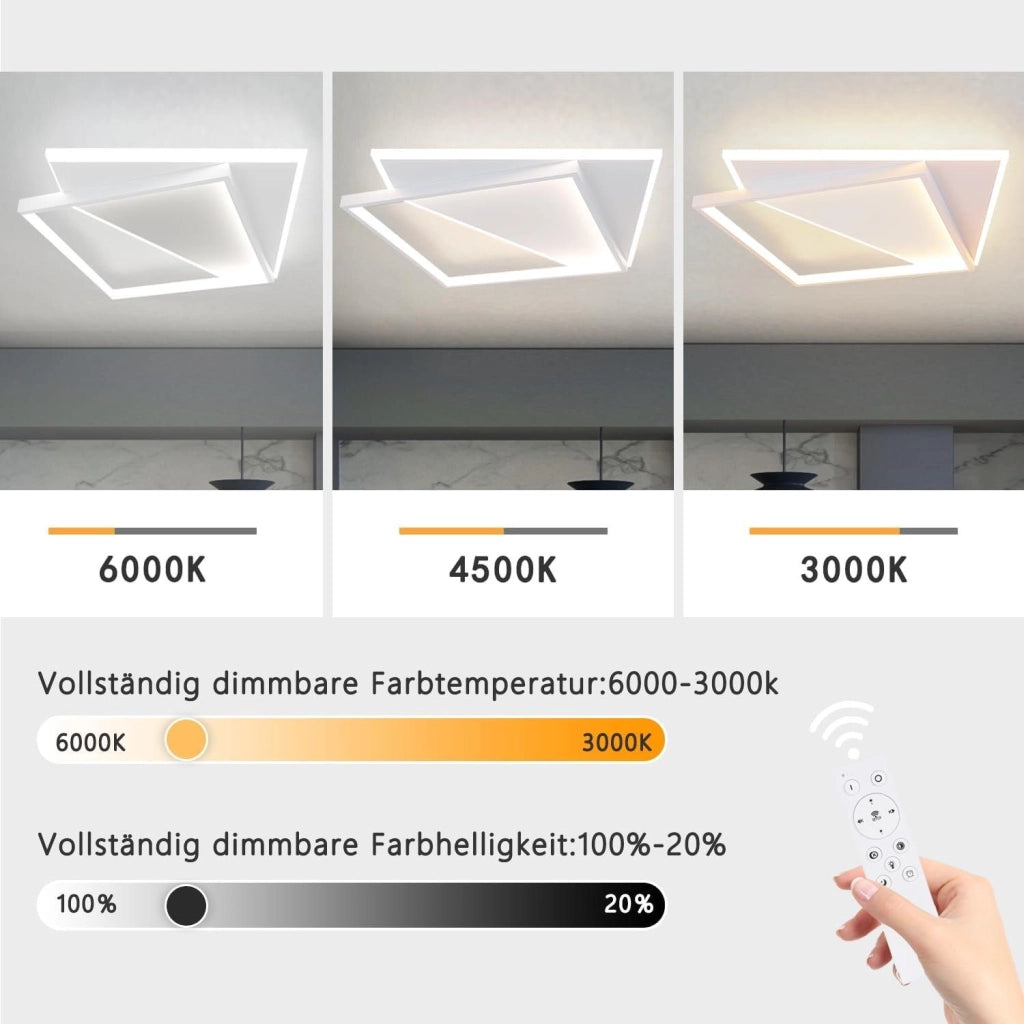 ZMH Lampada da soffitto a LED con telecomando e cambio colore